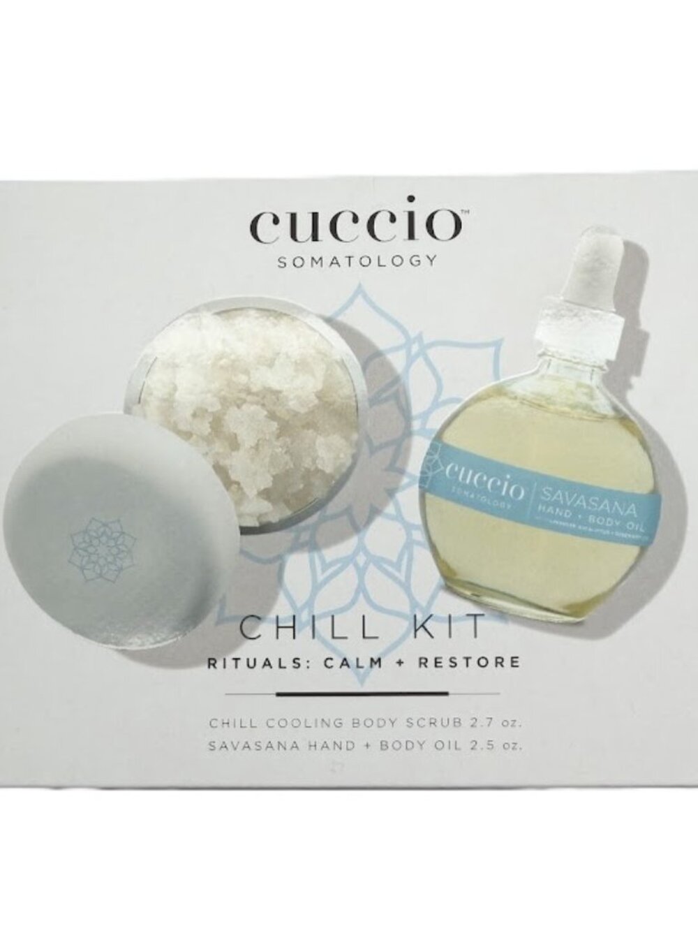 Cuccio Somatology Chill Kit - Body Scrub & Hand/Body Oil